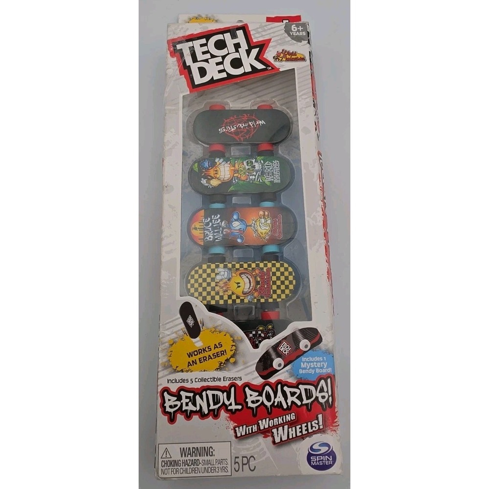 Tech Deck Bendy Boards World Industries Rubberized Fingerboards 5 Pack TD2331-WI